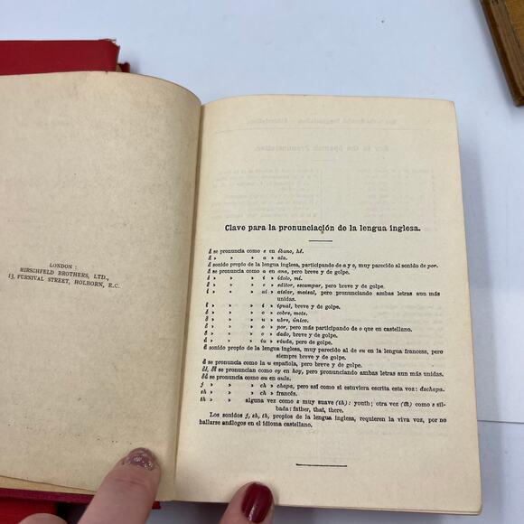 Antique Books Spanish English Pocket Dictionary Conversational Spanish 1930-1940 - Picture 7 of 12